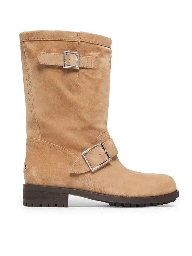 Jimmy Choo Women's Biker Mid Suede Boots - Toffee