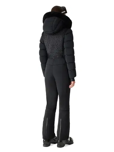 Mackage Women's Lorelle Smocked Technical Ski Suit - Black - Size XL | Thumbnail 4