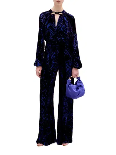 Silvia Tcherassi Women's Como Striped Velvet Straight-Leg Pants | Thumbnail 2 Silvia Tcherassi Women's Como Striped Velvet Straight-Leg Pants | Thumbnail 2
