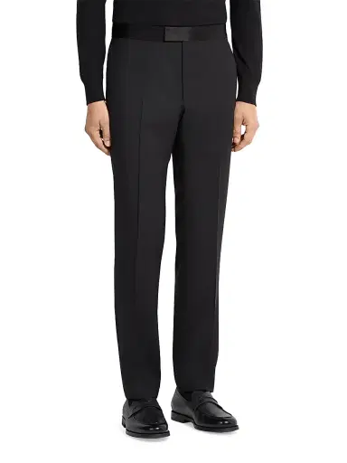 Zegna Men's Wool and Mohair Pants - Black - Size 46 | Thumbnail 2 Zegna Men's Wool and Mohair Pants - Black - Size 46 | Thumbnail 2