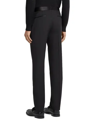 Zegna Men's Wool and Mohair Pants - Black - Size 46 | Thumbnail 4 Zegna Men's Wool and Mohair Pants - Black - Size 46 | Thumbnail 4