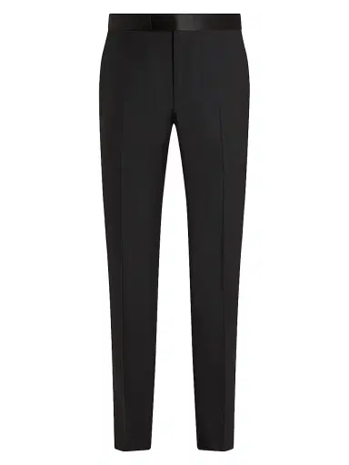 Zegna Men's Wool and Mohair Pants - Black - Size 46 | Thumbnail 1 Zegna Men's Wool and Mohair Pants - Black - Size 46 | Thumbnail 1