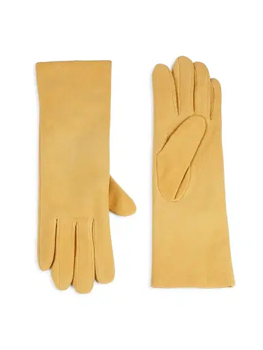 Saks Fifth Avenue Women's Cashmere-Lined Suede Gloves - Beige - Size 8.5 | Thumbnail 1