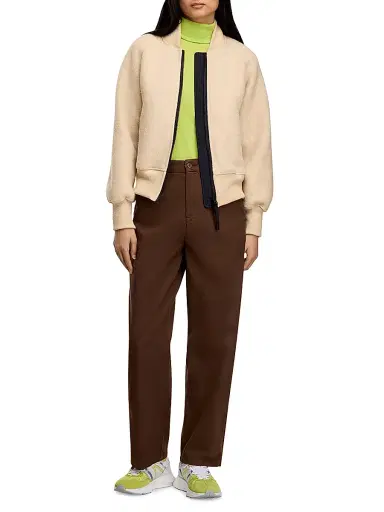 Canada Goose Women's Sierra Fleece Bomber Jacket - Light Tan - Size Small | Thumbnail 2 Canada Goose Women's Sierra Fleece Bomber Jacket - Light Tan - Size Small | Thumbnail 2