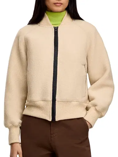 Canada Goose Women's Sierra Fleece Bomber Jacket - Light Tan - Size Small | Thumbnail 3 Canada Goose Women's Sierra Fleece Bomber Jacket - Light Tan - Size Small | Thumbnail 3