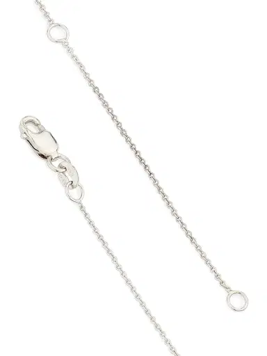 Roberto Coin Women's Tiny Treasures Script Initial 18K White Gold, Ruby & 0.24-0.34 TCW Diamond Pendant Necklace - Initial | Thumbnail 3