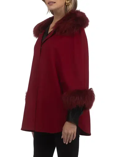 Gorski Women's Select Wool Coats with Select Lamb Collar and Cuffs | Thumbnail 3