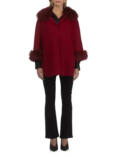 Gorski Women's Select Wool Coats with Select Lamb Collar and Cuffs | Thumbnail 5