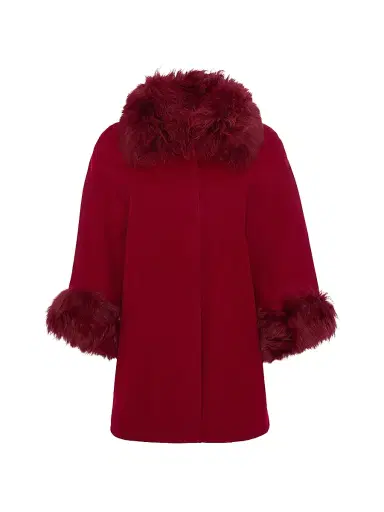 Gorski Women's Select Wool Coats with Select Lamb Collar and Cuffs | Thumbnail 1