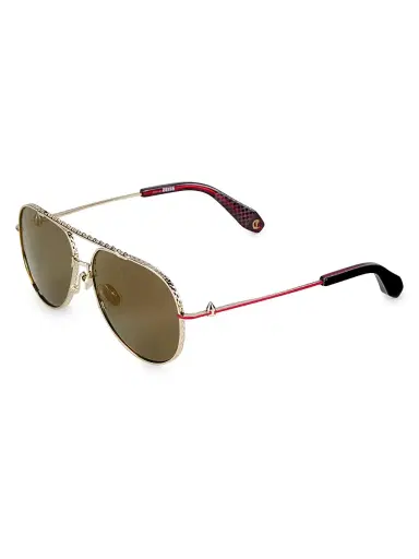 Christian Louboutin Women's Greggo 61MM Aviator Sunglasses - Gold Brown | Thumbnail 1