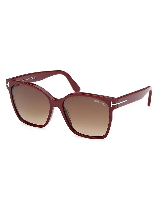 TOM FORD Women's Iris 56MM Butterfly Sunglasses - Bordeaux Brown