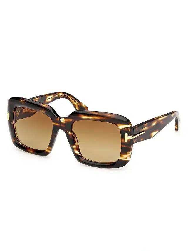 TOM FORD Women's  Icon 53MM Square Sunglasses - Brown Yellow
