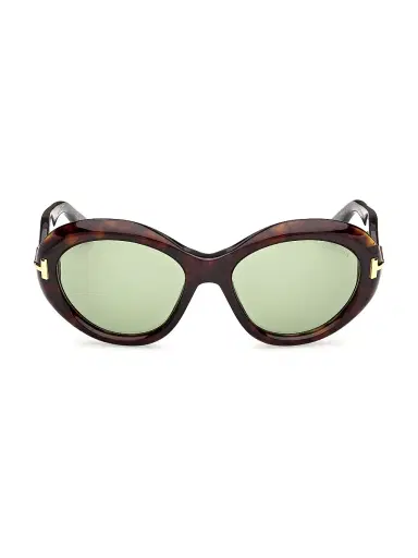 Tom Ford Women's Icon 55MM Oval Sunglasses - Brown Green | Thumbnail 2 Tom Ford Women's Icon 55MM Oval Sunglasses - Brown Green | Thumbnail 2