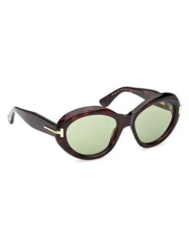 Tom Ford Women's Icon 55MM Oval Sunglasses - Brown Green | Thumbnail 8 Tom Ford Women's Icon 55MM Oval Sunglasses - Brown Green | Thumbnail 8