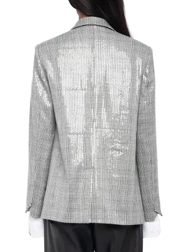 Zadig & Voltaire Women's Vanille Car Sequined Plaid Blazer - Black - Size XL | Thumbnail 5 Zadig & Voltaire Women's Vanille Car Sequined Plaid Blazer - Black - Size XL | Thumbnail 5