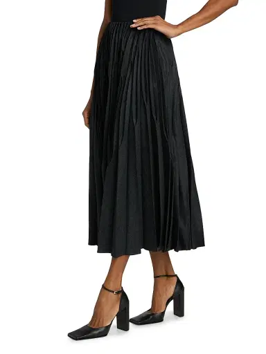 Alaïa Women's Pleated Wool Midi-Skirt - Antrhacite - Size 8 | Thumbnail 3 Alaïa Women's Pleated Wool Midi-Skirt - Antrhacite - Size 8 | Thumbnail 3