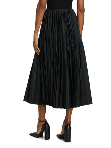 Alaïa Women's Pleated Wool Midi-Skirt - Antrhacite - Size 8 | Thumbnail 4 Alaïa Women's Pleated Wool Midi-Skirt - Antrhacite - Size 8 | Thumbnail 4