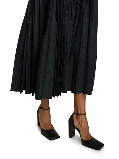 Alaïa Women's Pleated Wool Midi-Skirt - Antrhacite - Size 8 | Thumbnail 5 Alaïa Women's Pleated Wool Midi-Skirt - Antrhacite - Size 8 | Thumbnail 5