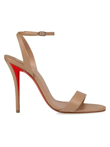 Christian Louboutin Women's Miss Z 100MM Leather Sandals - Tan - Size 12 | Thumbnail 1 Christian Louboutin Women's Miss Z 100MM Leather Sandals - Tan - Size 12 | Thumbnail 1
