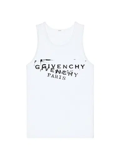 Givenchy Men's Tank Top in Cotton with Stamp Print - White - Size XL | Thumbnail 1 Givenchy Men's Tank Top in Cotton with Stamp Print - White - Size XL | Thumbnail 1