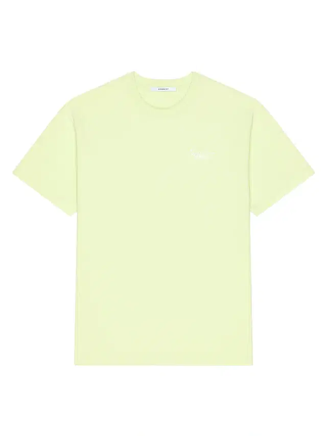 Men's T-Shirt in Cotton with Stamp Print - Yellow