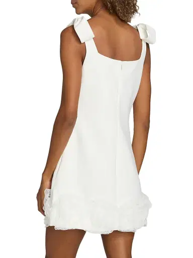 Self-Portrait Women's Crêpe 3D Flower Minidress - White - Size 12 | Thumbnail 5 Self-Portrait Women's Crêpe 3D Flower Minidress - White - Size 12 | Thumbnail 5