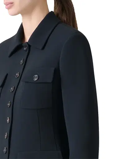 Akris Women's Virgin-Wool Military Jacket - Black | Thumbnail 5