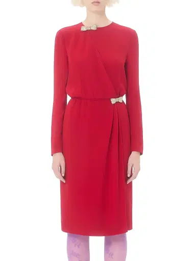 Valentino Garavani Women's Embroidered Cady Couture Midi Dress | Thumbnail 2