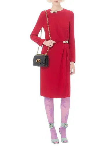 Valentino Garavani Women's Embroidered Cady Couture Midi Dress | Thumbnail 7