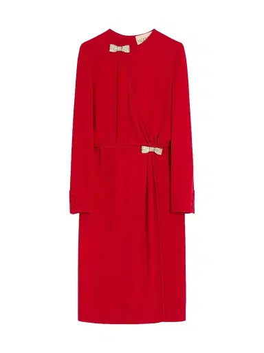 Valentino Garavani Women's Embroidered Cady Couture Midi Dress | Thumbnail 1
