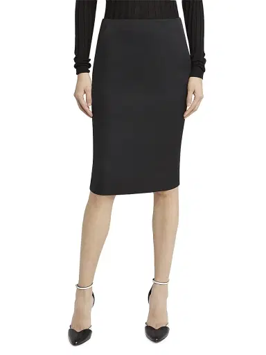 Giorgio Armani Women's Crepe Mid-Rise Pencil Knee-Length Skirt | Thumbnail 3