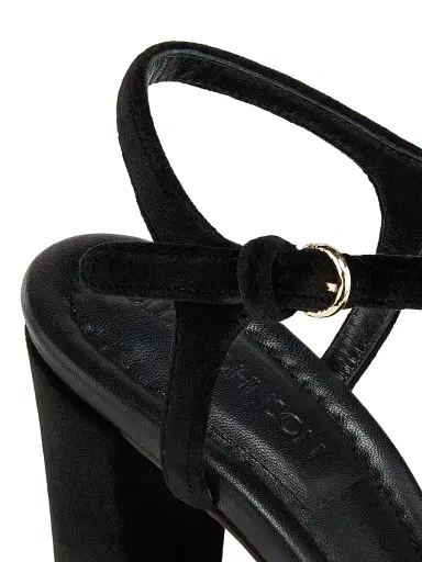 Ulla Johnson Women's Bianca 100MM Embellished Velvet T-Strap Sandals - Black - Size 6 | Thumbnail 5 Ulla Johnson Women's Bianca 100MM Embellished Velvet T-Strap Sandals - Black - Size 6 | Thumbnail 5
