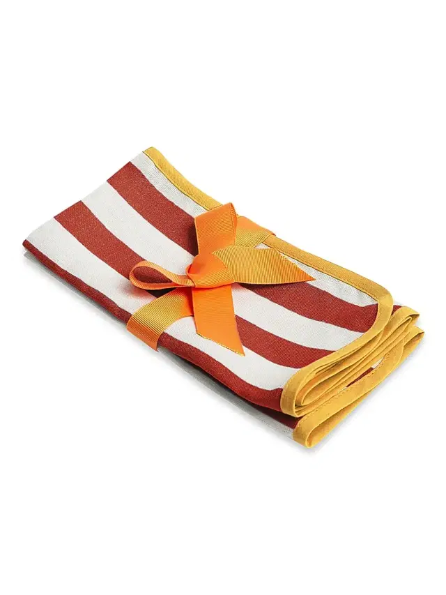 La DoubleJ Large Napkin Set of 2 (45 x 45) - Riviera Orange