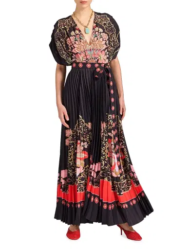 La DoubleJ Women's Accordion Dress - Cornucopia Placee Black - Size XS | Thumbnail 3