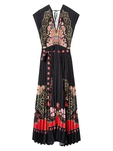 La DoubleJ Women's Accordion Dress - Cornucopia Placee Black - Size XS | Thumbnail 1