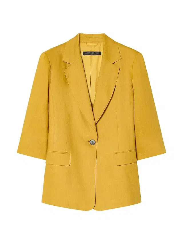 Marina Rinaldi Women's Linen Canvas Blazer - Honey