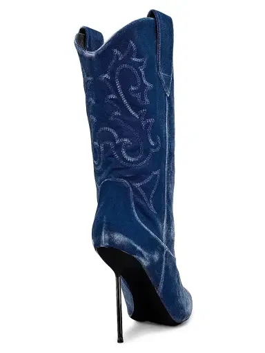 Paris Texas Women's Lidia 105MM Embroidered Velvet Boots | Thumbnail 4