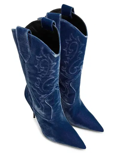 Paris Texas Women's Lidia 105MM Embroidered Velvet Boots | Thumbnail 5