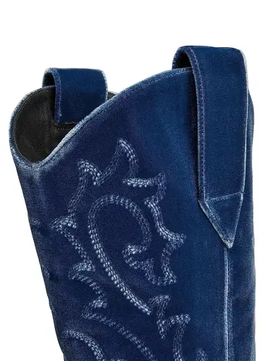Paris Texas Women's Lidia 105MM Embroidered Velvet Boots | Thumbnail 6