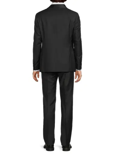 Emporio Armani Men's Micro-Patterned Virgin-Wool Single-Breasted Tuxedo - Brown - Size 48 | Thumbnail 5 Emporio Armani Men's Micro-Patterned Virgin-Wool Single-Breasted Tuxedo - Brown - Size 48 | Thumbnail 5