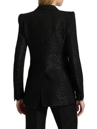 Tom Ford Women's Sequined Wool-Blend Crepe Single-Breasted Jacket - Black - Size 6 | Thumbnail 5 Tom Ford Women's Sequined Wool-Blend Crepe Single-Breasted Jacket - Black - Size 6 | Thumbnail 5