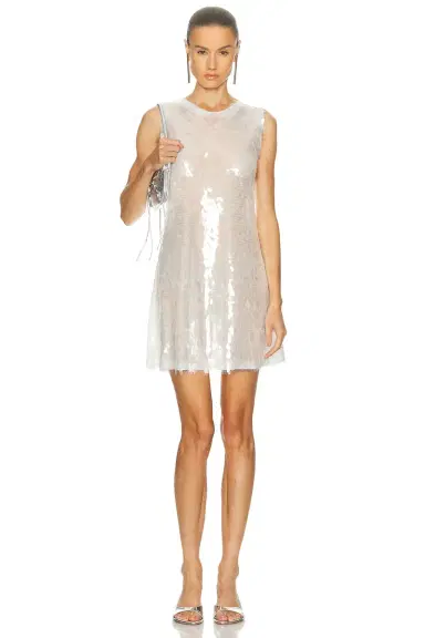 Norma Kamali Sleeveless Swing Mini Dress | Thumbnail 1