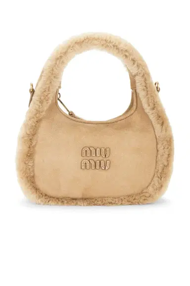 Miu Miu Wander Camoscio Shearling Bag | Thumbnail 3