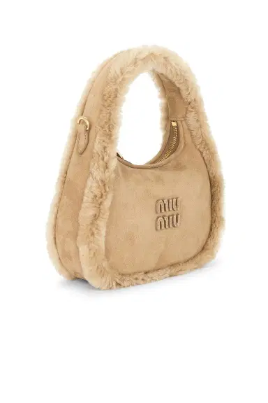 Miu Miu Wander Camoscio Shearling Bag | Thumbnail 5