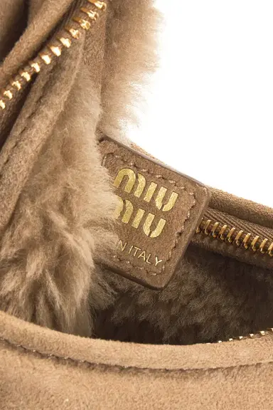 Miu Miu Wander Camoscio Shearling Bag | Thumbnail 7