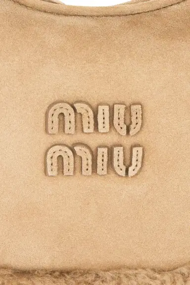 Miu Miu Wander Camoscio Shearling Bag | Thumbnail 8