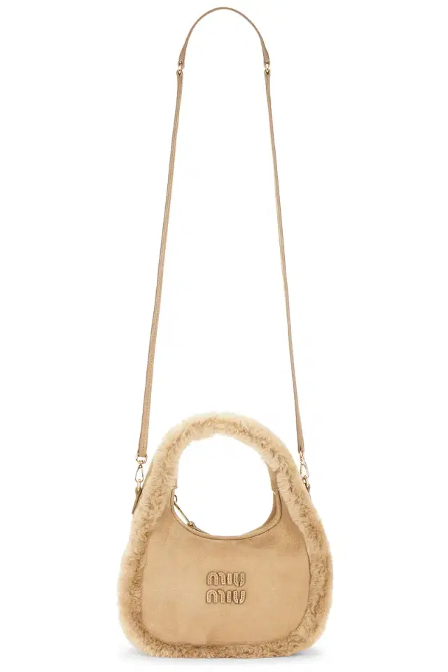 Miu Miu Wander Camoscio Shearling Bag
