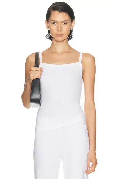 DONNI. The Pointelle Square Neck Tank Top | Thumbnail 1