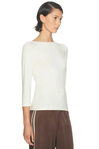 DONNI. The Baby Rib Boatneck Top | Thumbnail 2