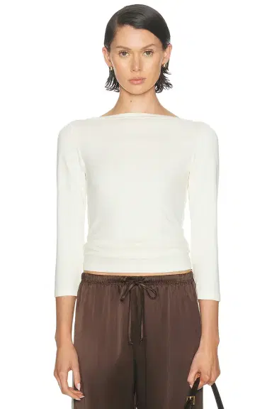 DONNI. The Baby Rib Boatneck Top | Thumbnail 1